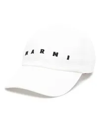 Marni Baseballkappe mit Logo-Stickerei Weiß