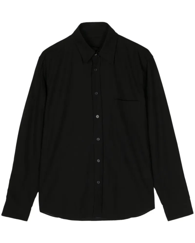 Yohji Yamamoto Hemd mit abnehmbarem Kragen - Schwarz Schwarz