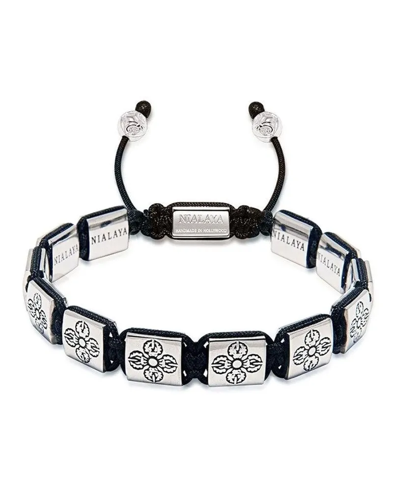 Nialaya The Dorje Flatbead Armband - Silber Silber