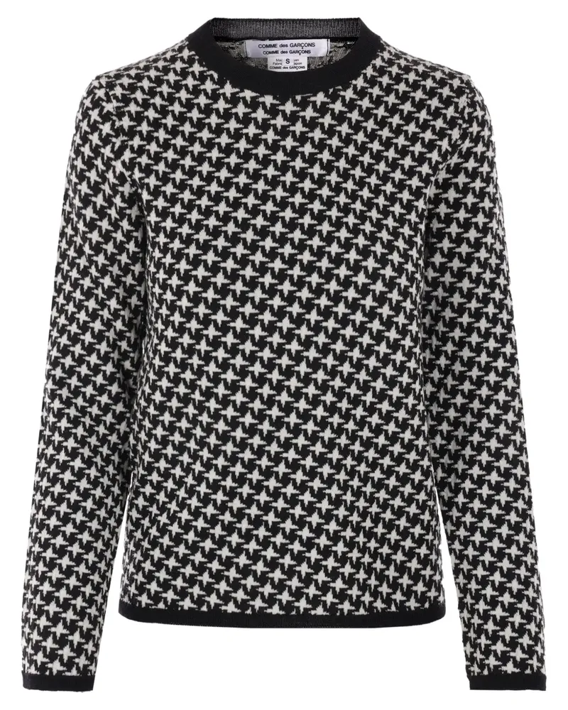 Comme des Garçons Pullover mit Intarsienmuster - Schwarz Schwarz