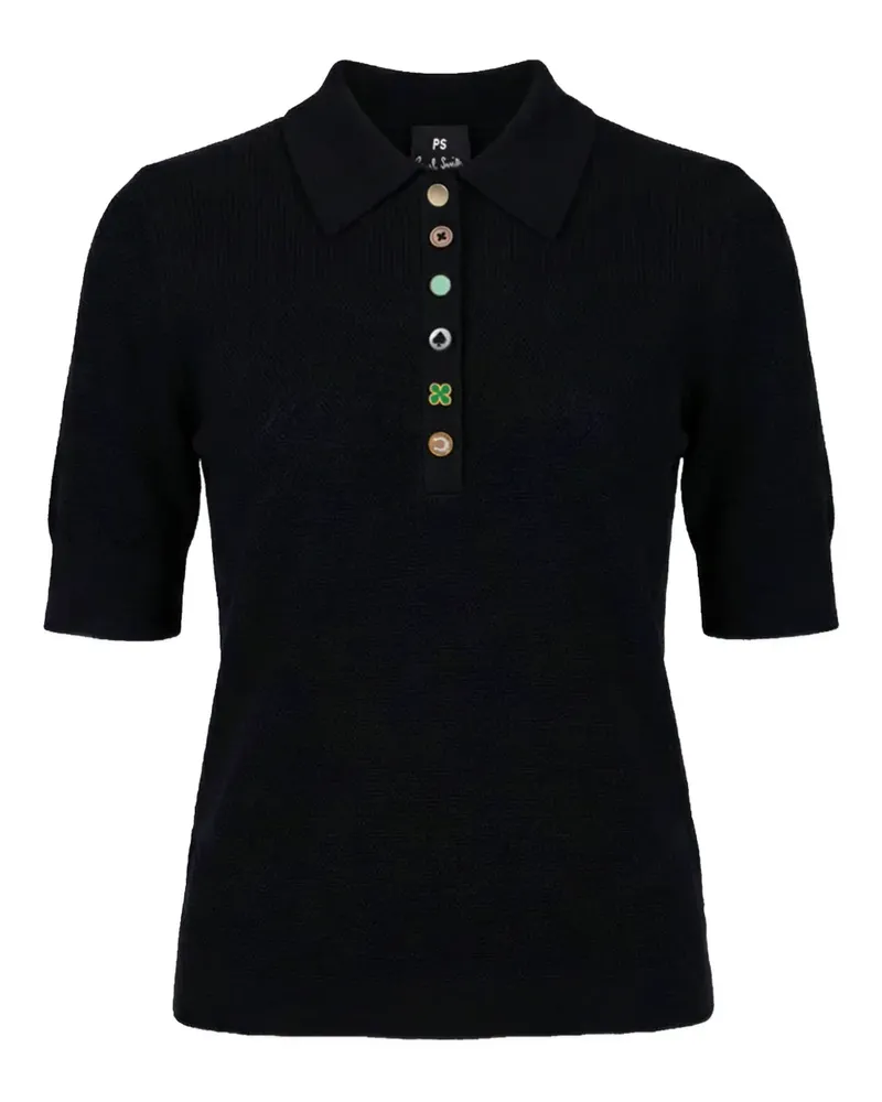 Paul Smith button polo shirt - Schwarz Schwarz