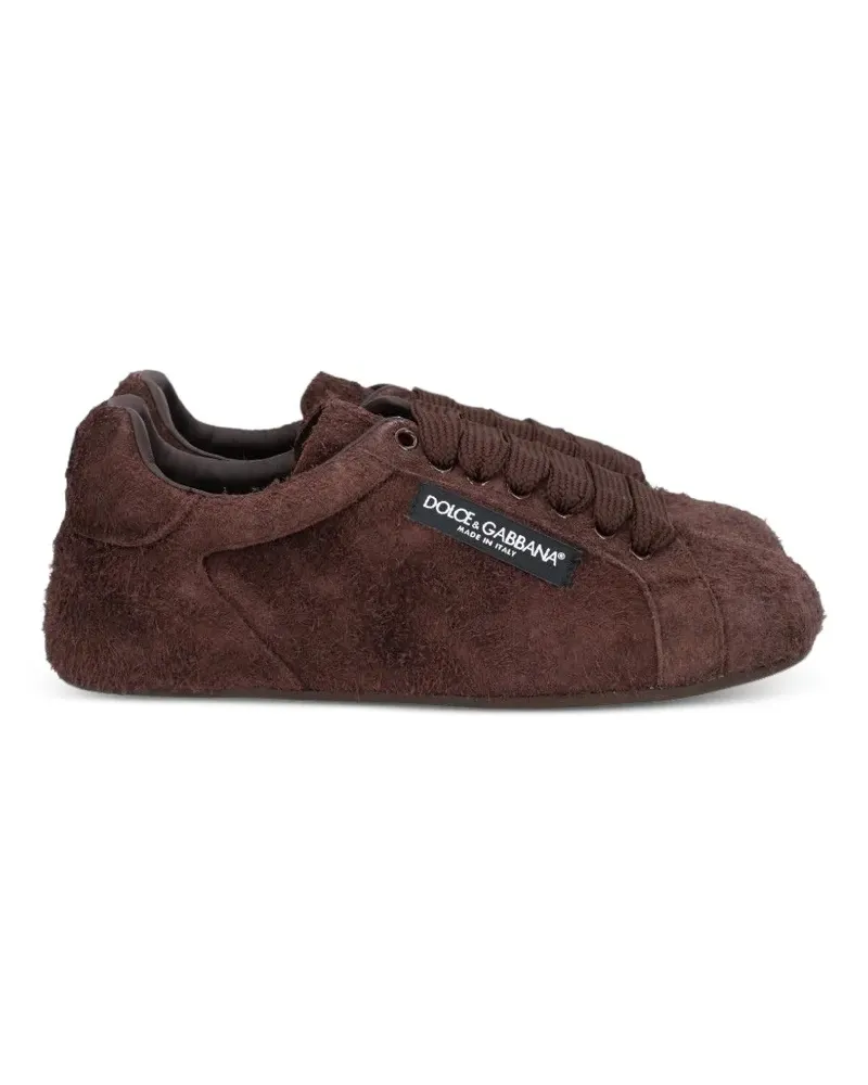 Dolce & Gabbana split leather Portofino Soft sneakers - Braun Braun
