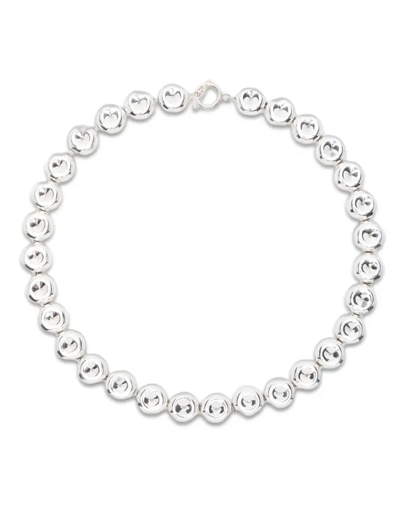 UNCOMMON MATTERS Torus Halskette mit T-Verschluss - Silber Silber