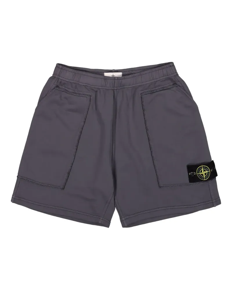 Stone Island logo-badge patch-pocket shorts - Grau Grau