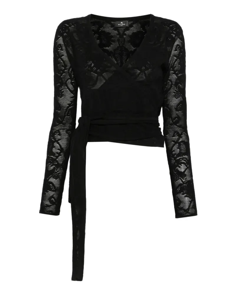 Etro Gewickelter Cardigan - Schwarz Schwarz