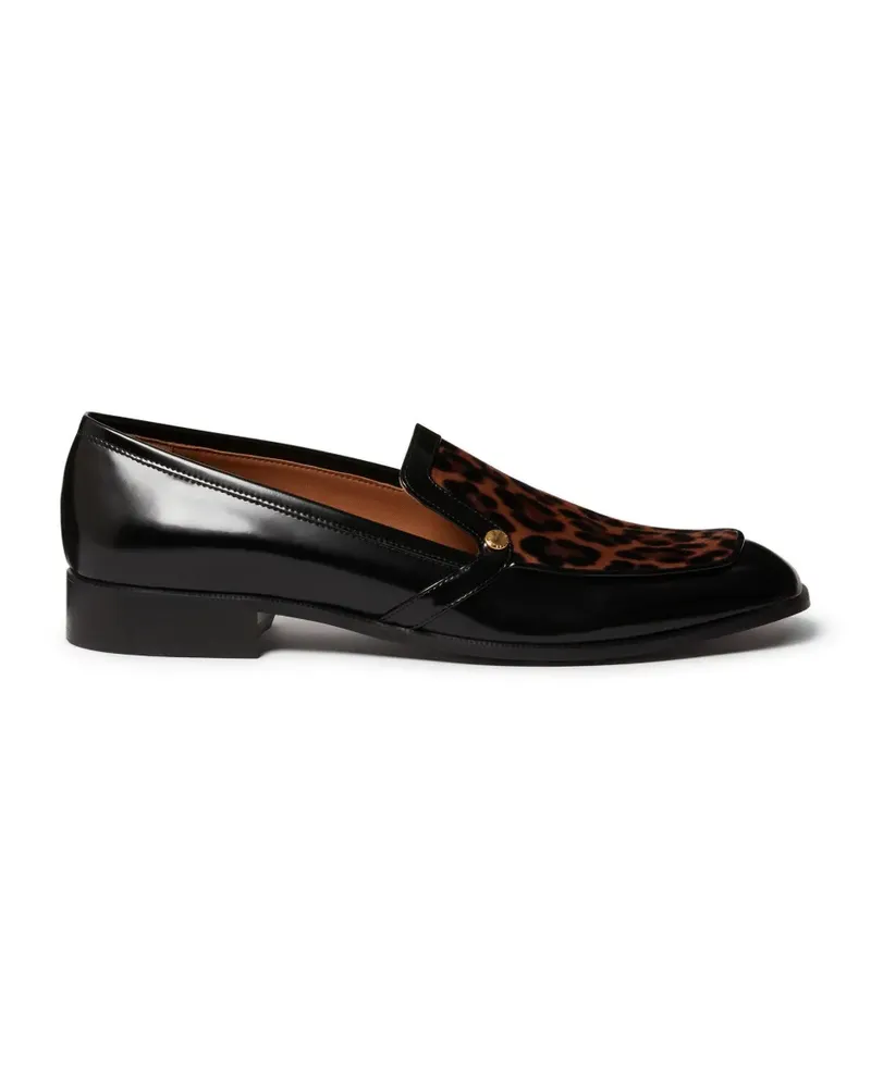 Stella McCartney leopard-print loafers - Schwarz Schwarz