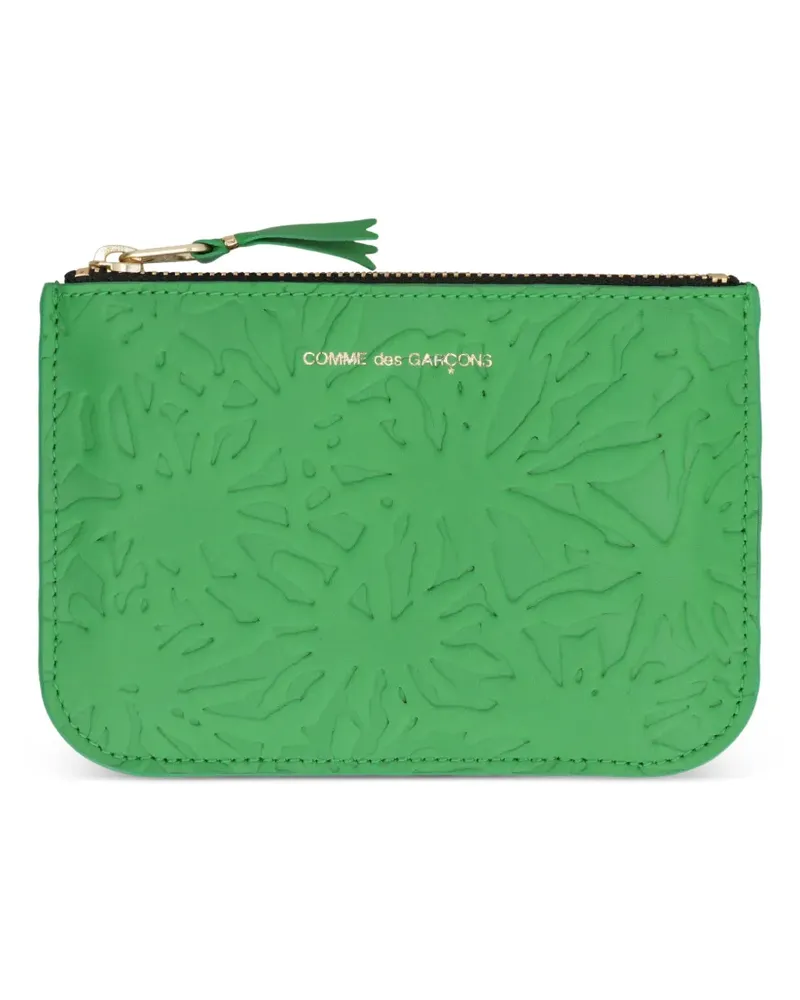 Comme des Garçons embossed flat pouch - Grün Grün
