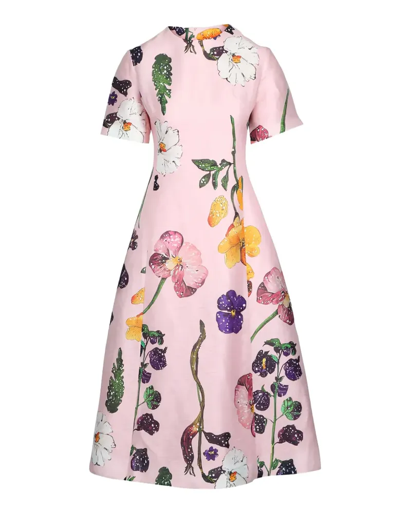 LEO LIN Caroline Kleid mit Blumen - Rosa Rosa