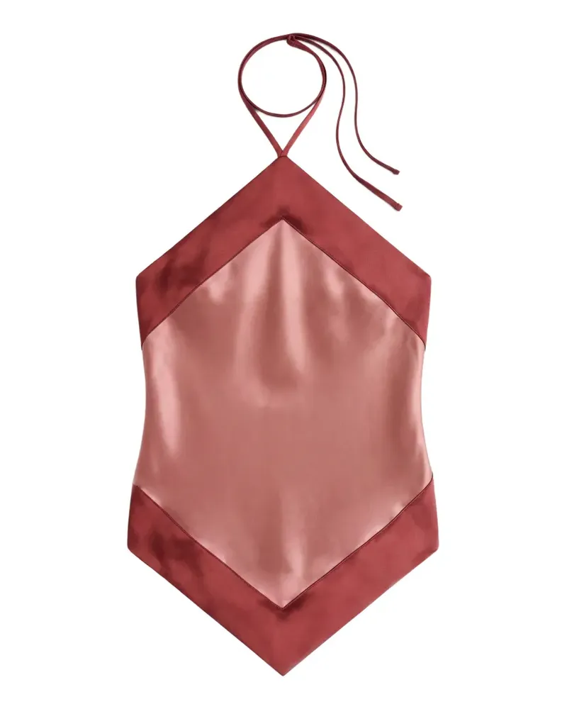 Reformation Jillian Oberteil aus Seide - Rosa Rosa