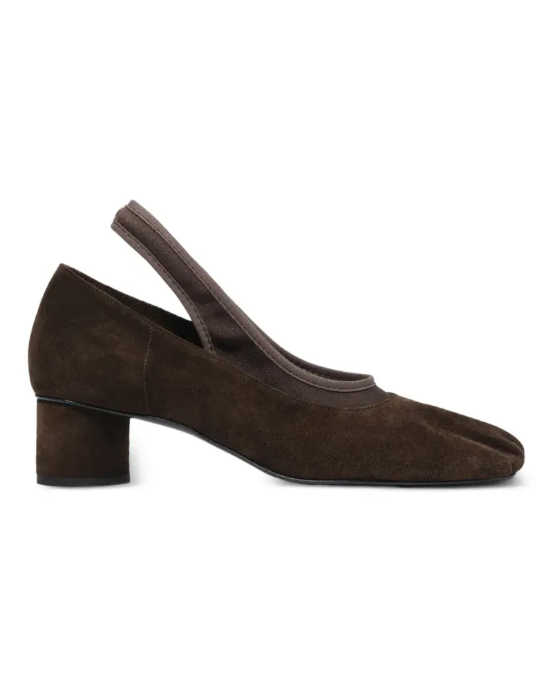 BIMBA Y LOLA brown suede and tricot court shoes - Braun Braun