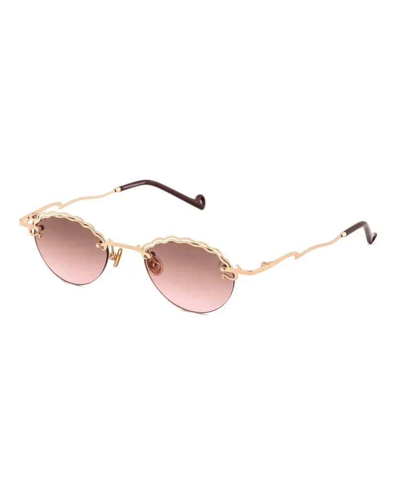 Eyepetizer Rive scalloped-edge sunglasses - Gold Gold