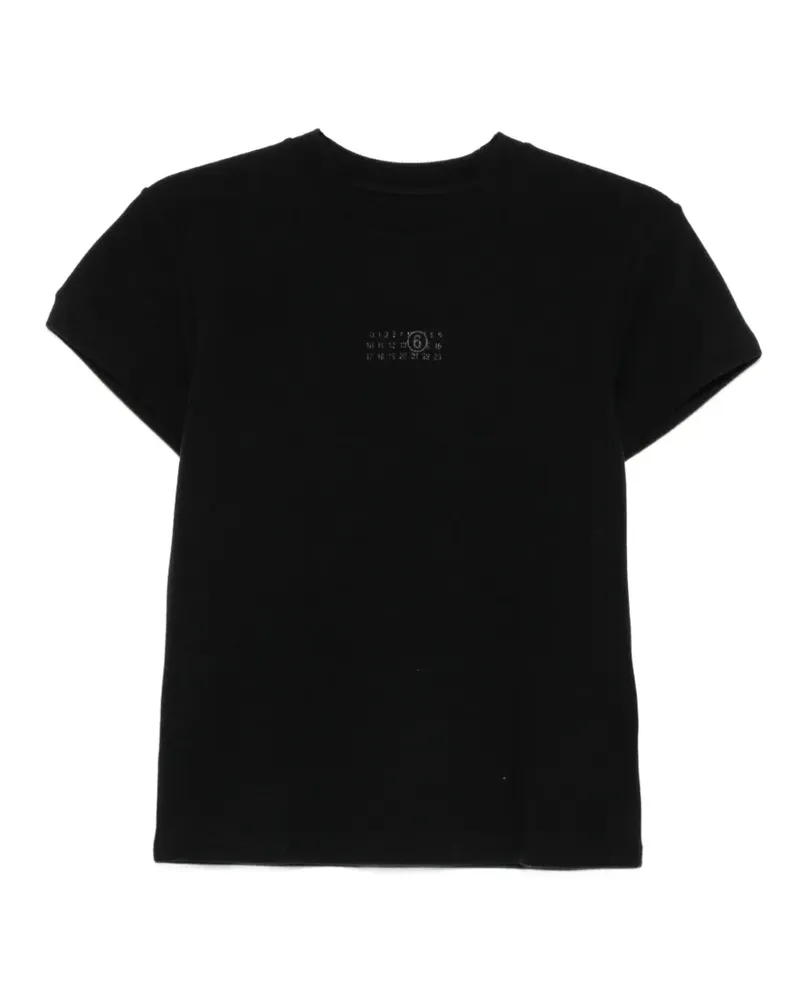 Maison Margiela T-Shirt mit Logo-Print - Schwarz Schwarz
