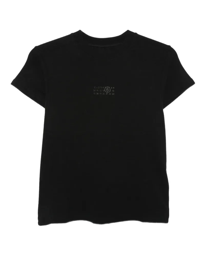 Maison Margiela T-Shirt mit Logo-Print - Schwarz Schwarz
