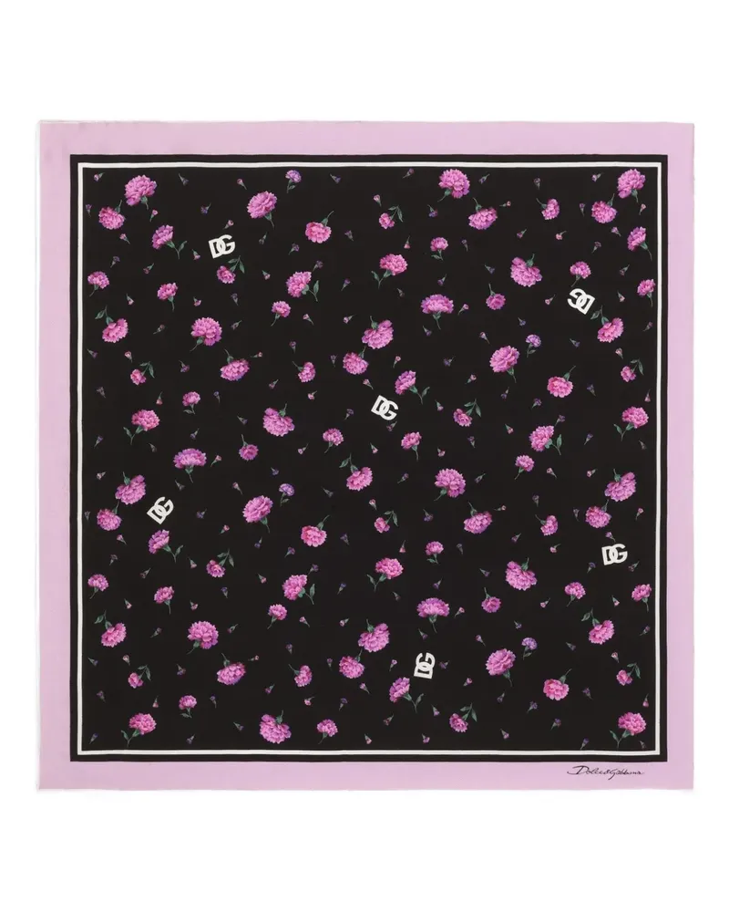 Dolce & Gabbana floral-print scarf - Schwarz Schwarz
