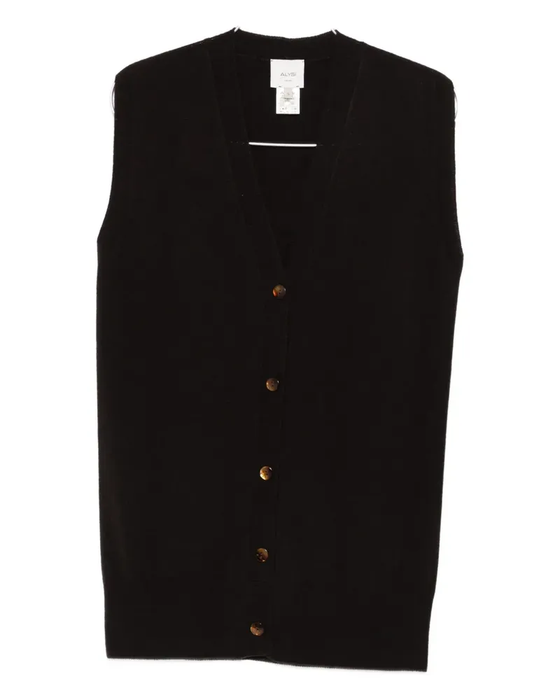 ALYSI Geknöpfte Weste - Braun Braun