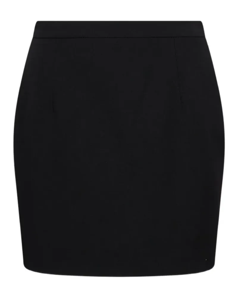 Alessandra Rich Minirock mit hohem Bund - Schwarz Schwarz