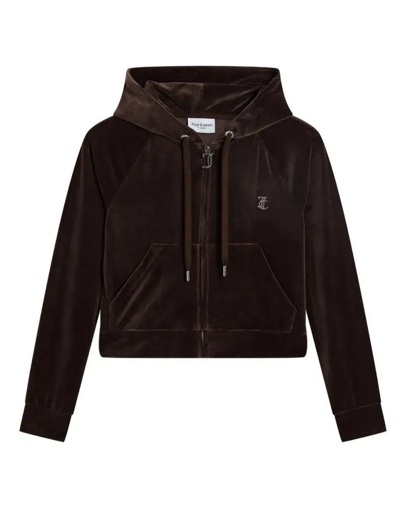 Juicy Couture diamanté velour hoodie - Braun Braun