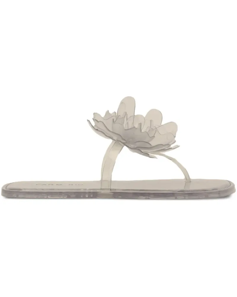 FARM Rio Sandalen mit Blumendetail - Weiß Weiß