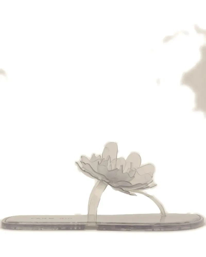 FARM Rio flower-detail sandals - Weiß Weiß