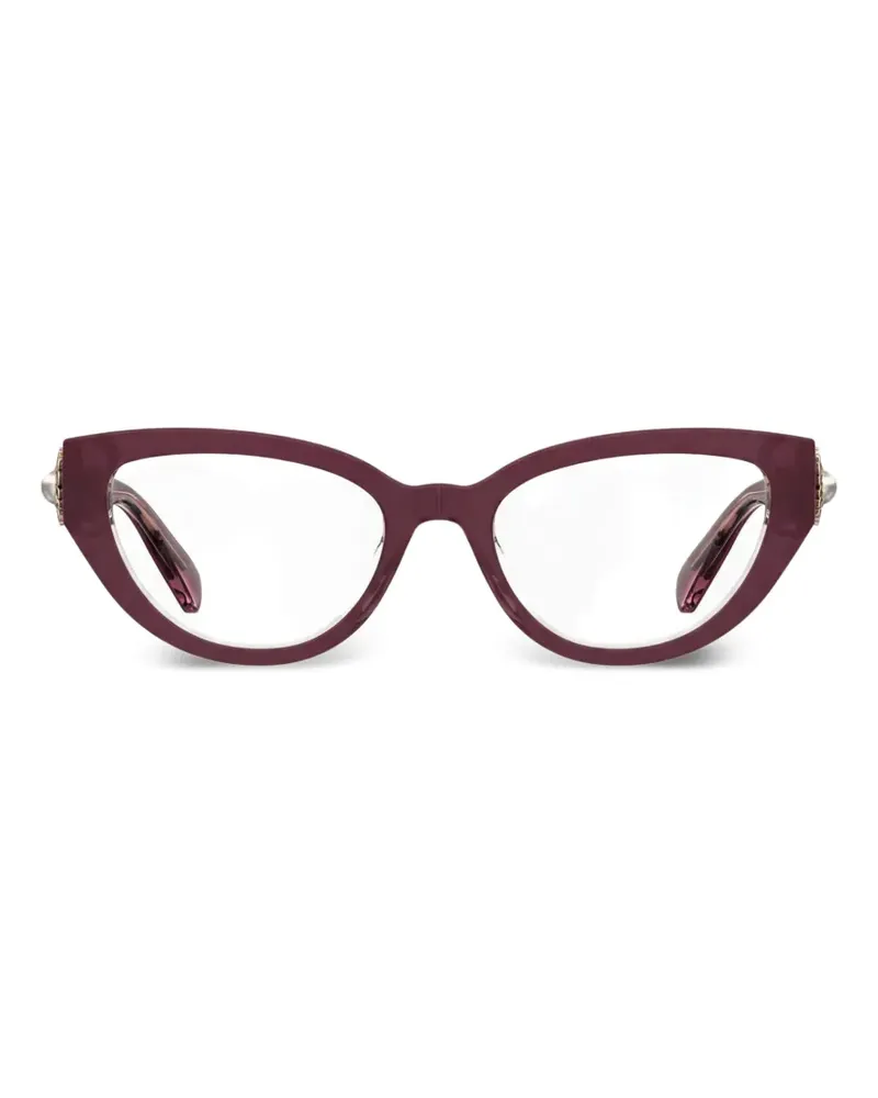 Moschino Brille mit Cat-Eye-Gestell - Rot Rot