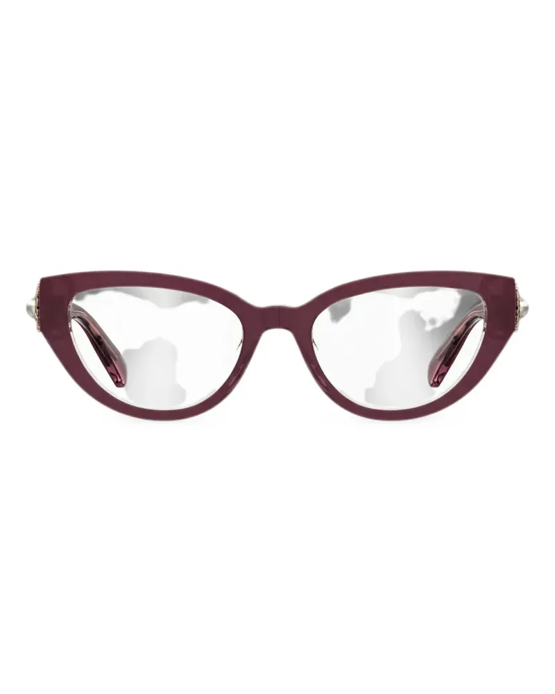 Moschino Brille mit Cat-Eye-Gestell - Rot Rot