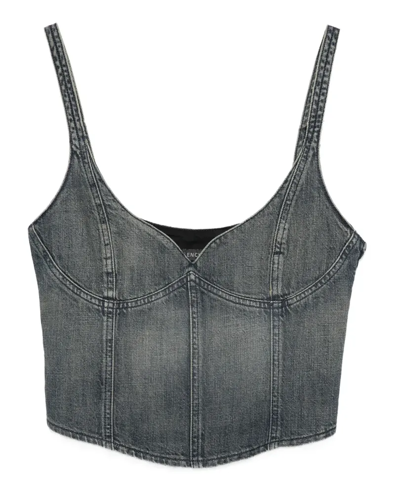 Balenciaga Bustier-Oberteil aus Denim - Blau Blau
