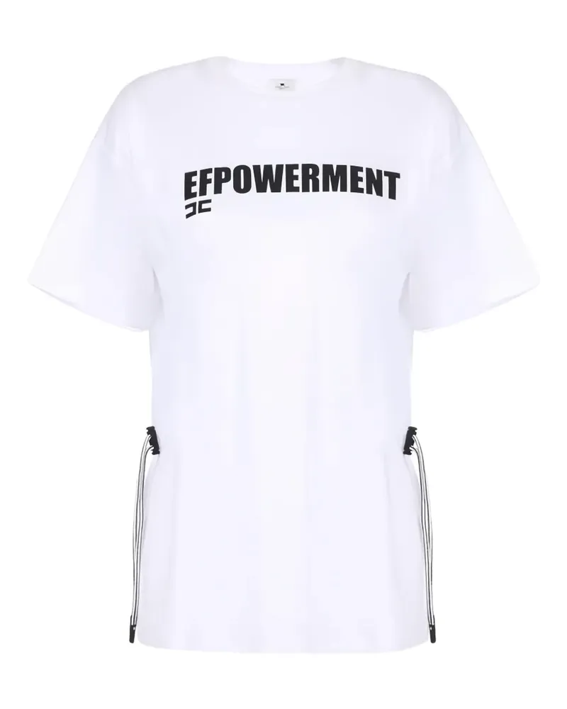 Elisabetta Franchi drawstring-detail T-shirt - Weiß Weiß