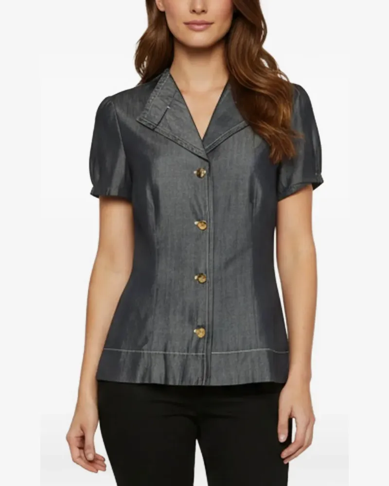 Escada Schmales Hemd - Grau Grau