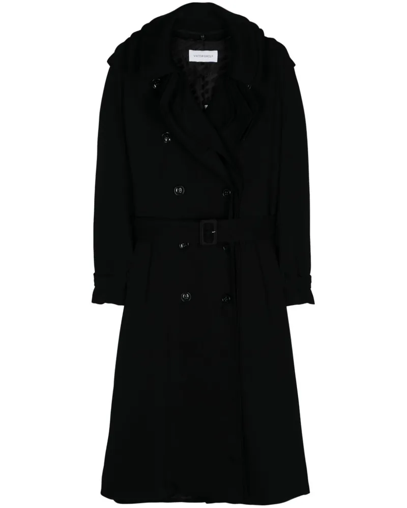 Viktor & Rolf Trenchcoat im Layering-Look - Schwarz Schwarz