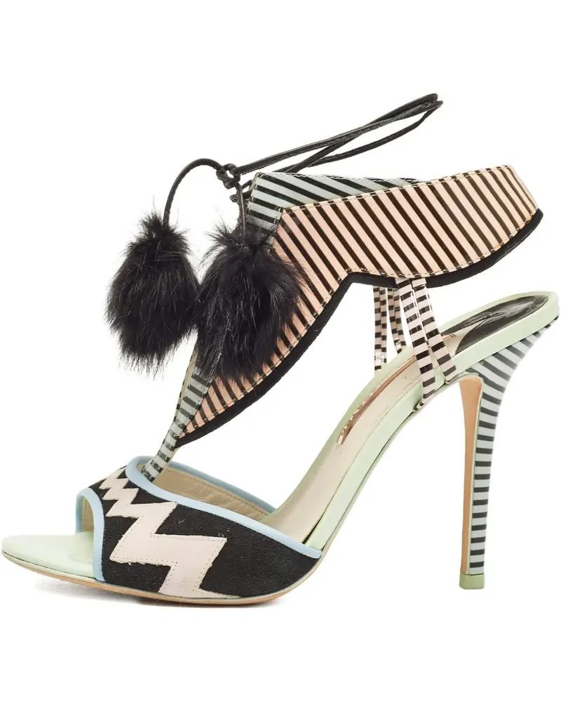 Sophia Webster Sandalen mit Pompons 115mm - Grün Grün