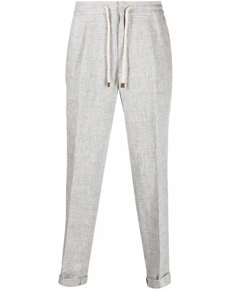 Brunello Cucinelli Klassische Hose mit Kordelzug - Grau Grau