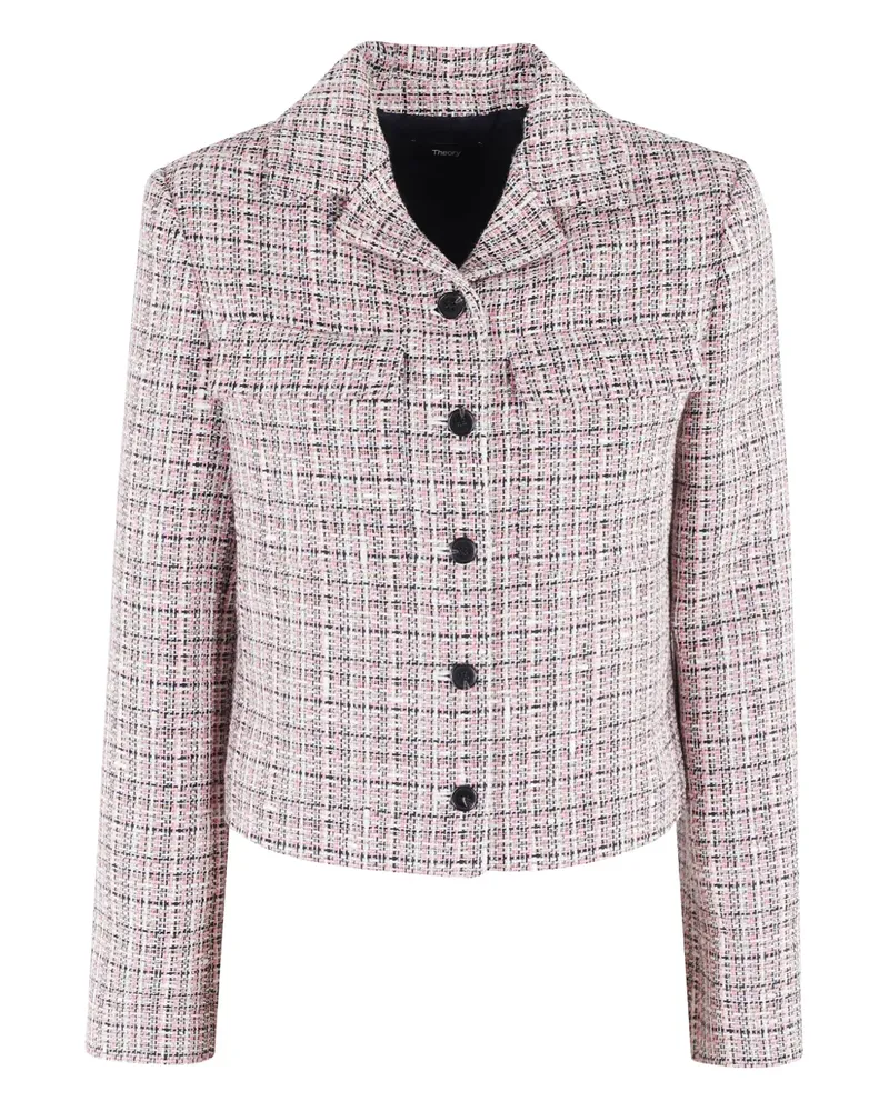 Theory Jacke aus Tweed - Rosa Rosa