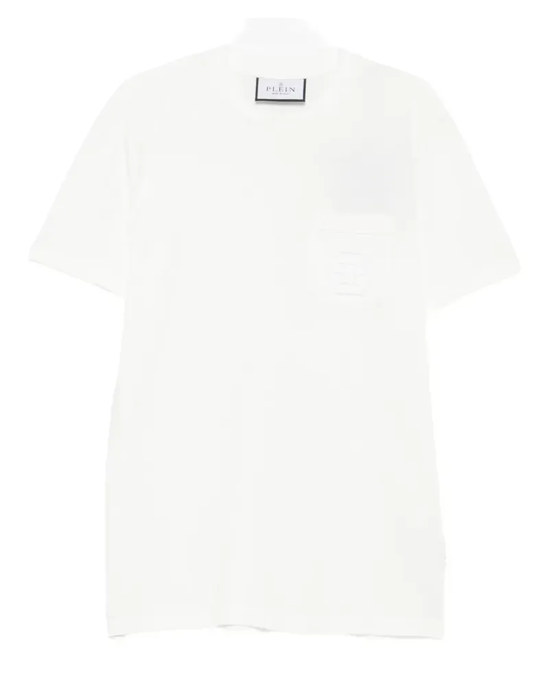Philipp Plein T-Shirt mit Brusttasche - Weiß Weiß