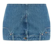 Jeansrock mit umgedrehtem Design - Blau