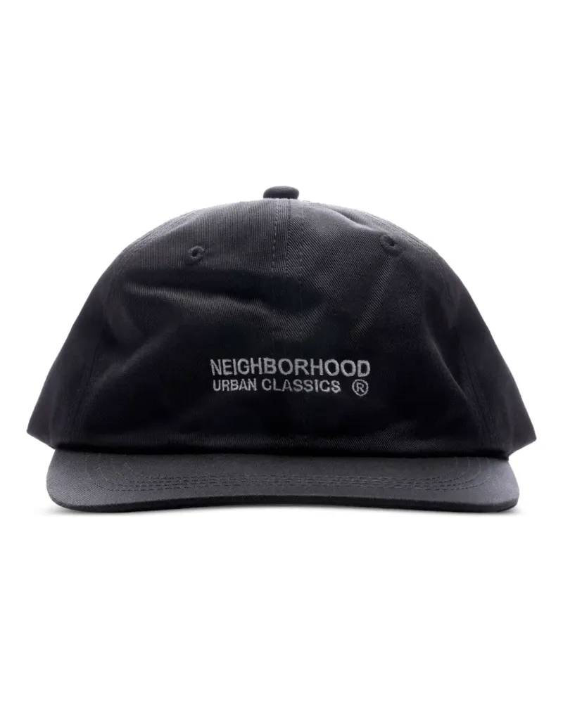 Neighborhood embroidered cap - Schwarz Schwarz