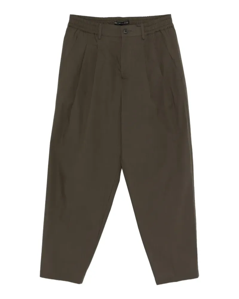 Low Brand pleated elasticated-waistband trousers - Grün Grün