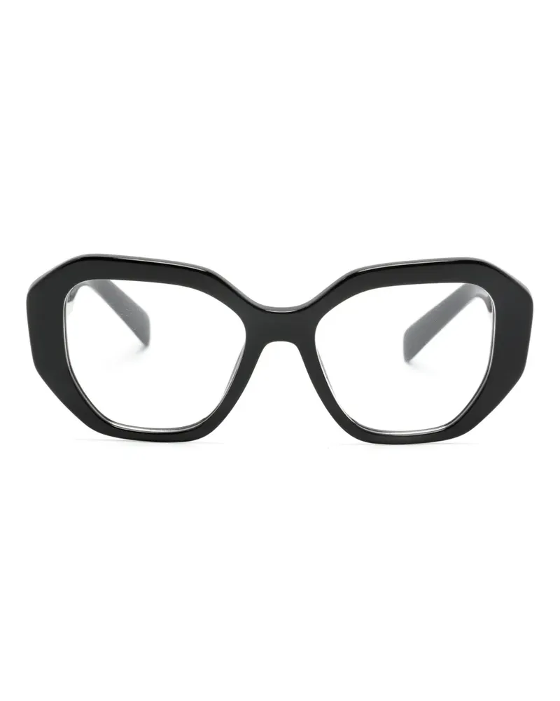 Prada Brille mit Logo-Print - Schwarz Schwarz