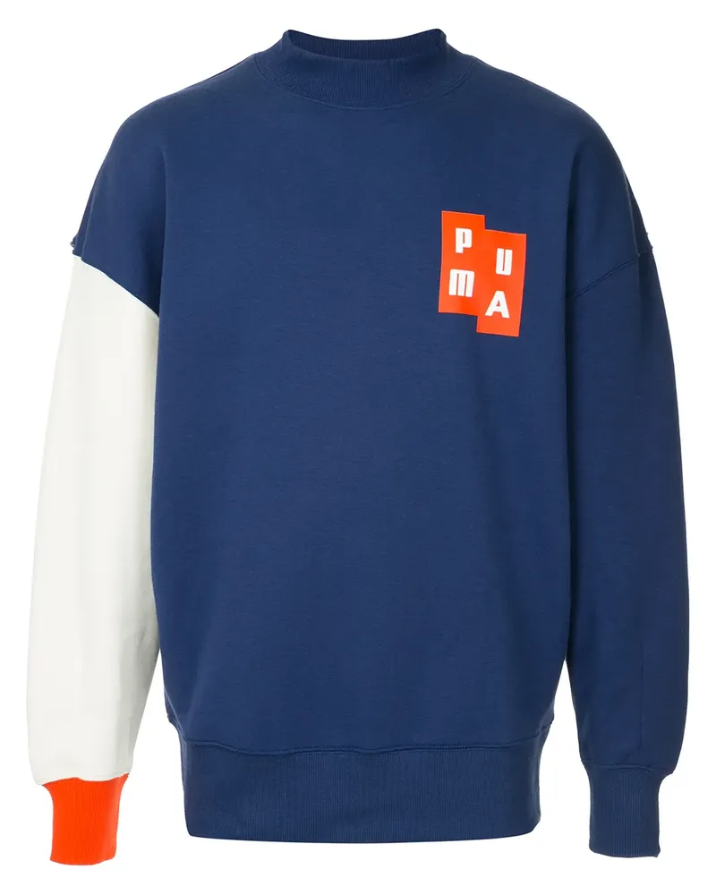 Puma x Ader Error Sweatshirt in Colour-Block-Optik - Blau Blau