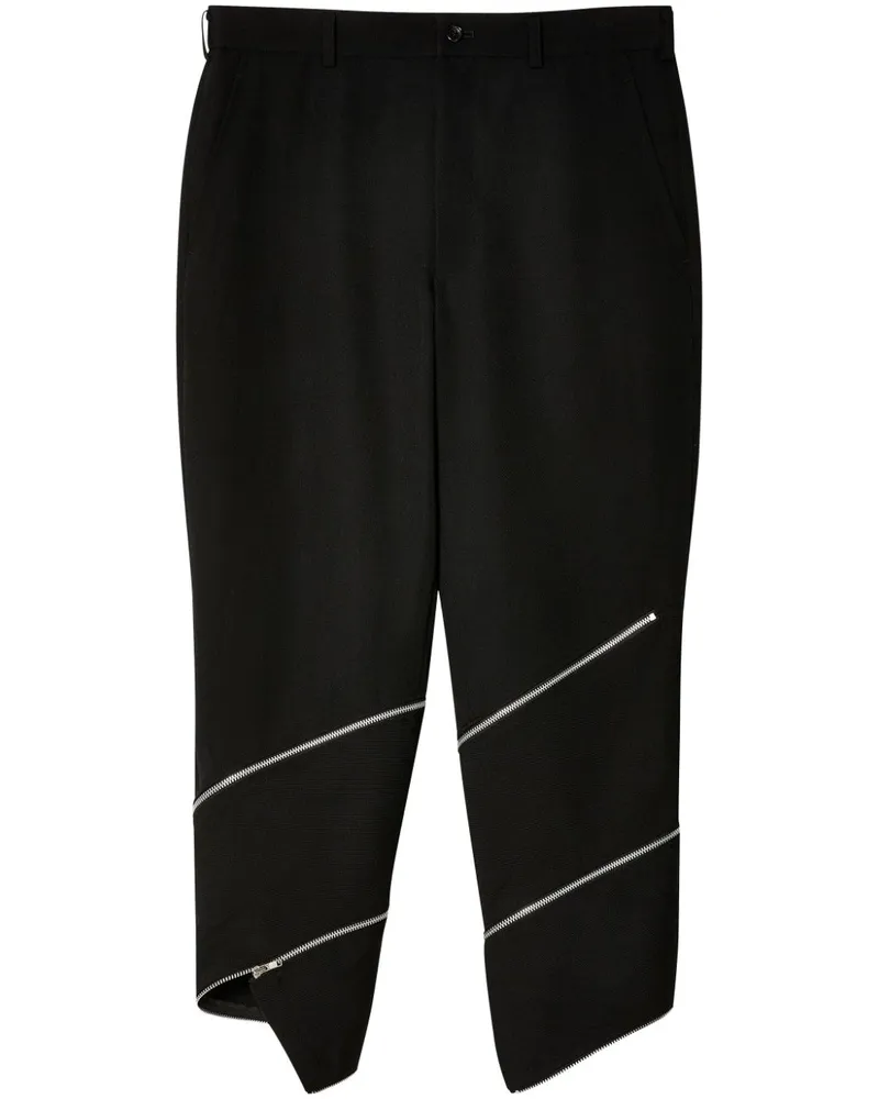 Comme des Garçons Cropped-Hose mit Reißverschluss - Schwarz Schwarz