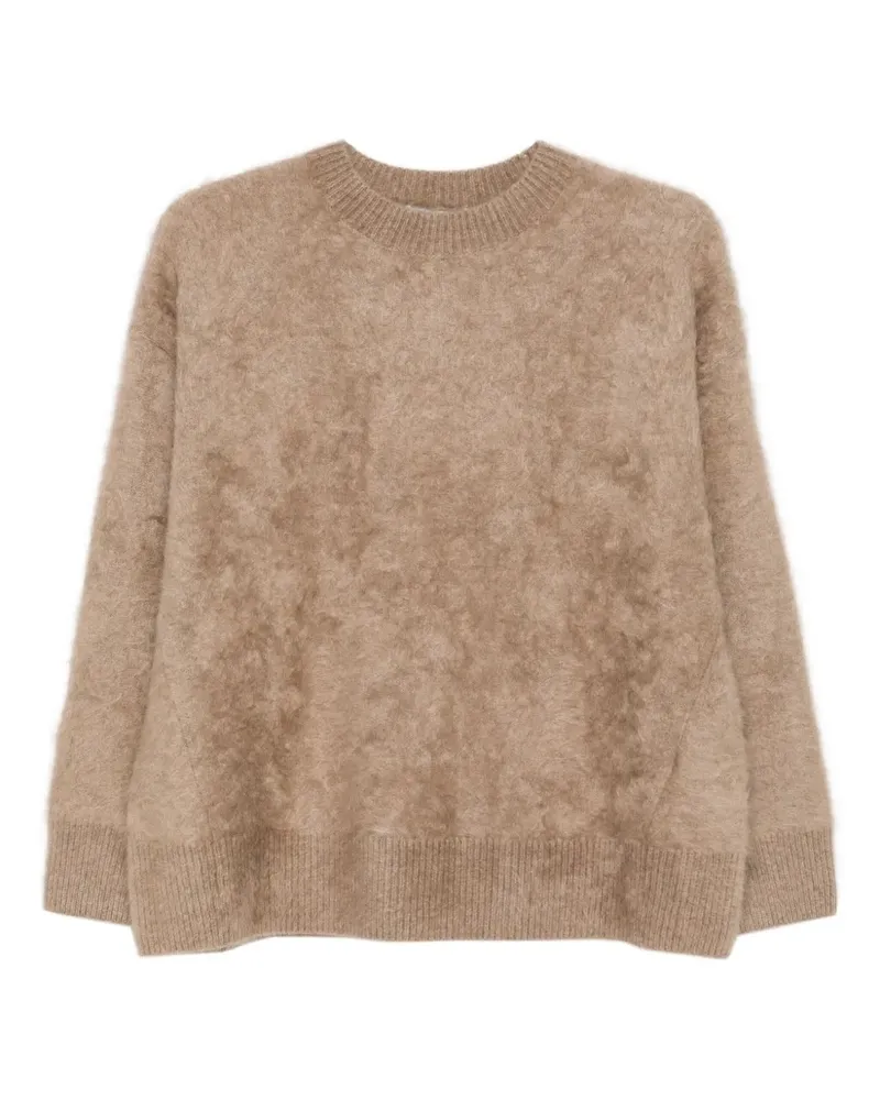 Max Mara Kaschmirpullover mit rundem Ausschnitt - Braun Braun