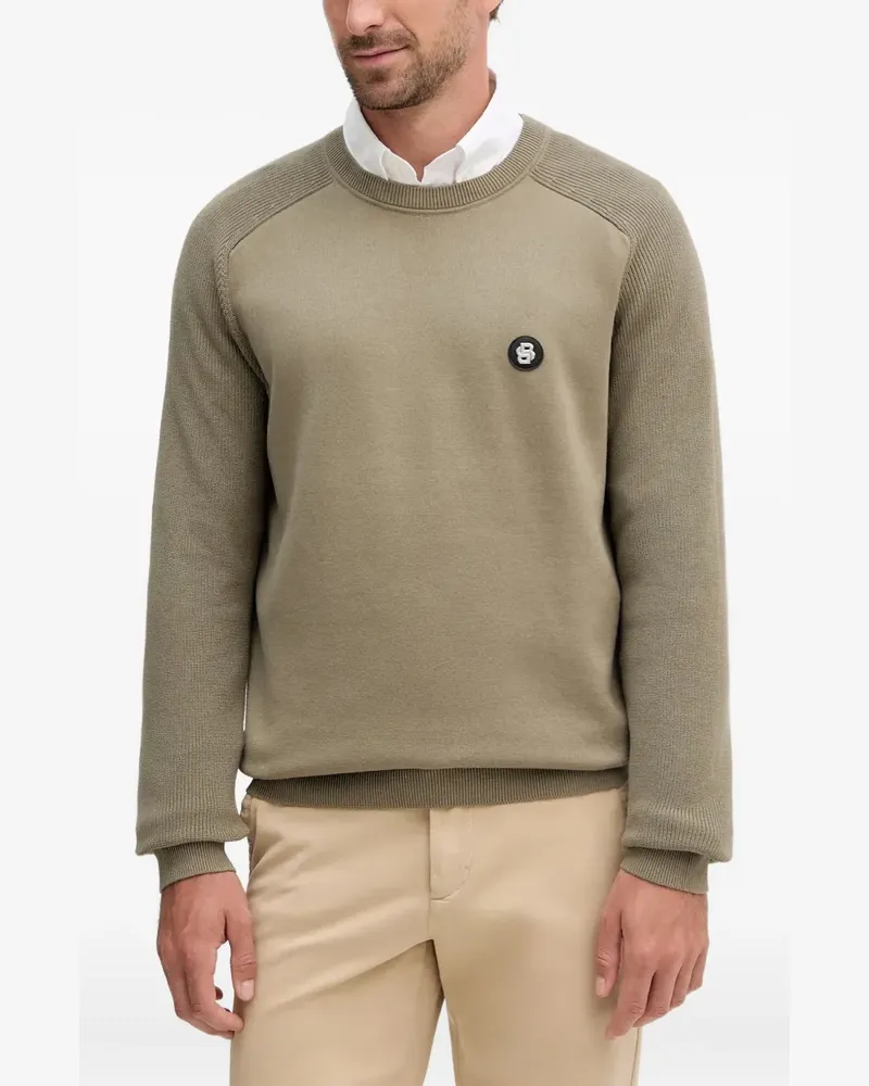 HUGO BOSS Pullover mit Logo-Patch - Braun Braun