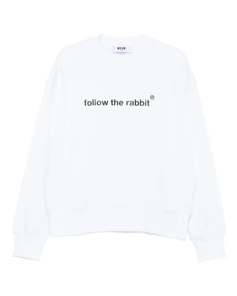 MSGM Sweatshirt mit gerippten Details - Weiß Weiß