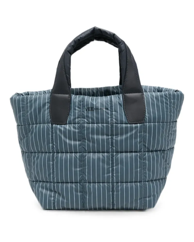 VeeCollective Porter Tote Bag mit Nadelstreifen - Blau Blau