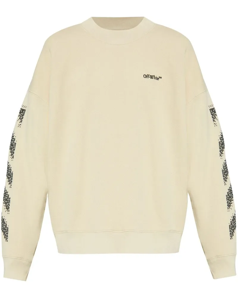 OFF-WHITE Sweatshirt mit Logo-Stickerei - Nude Nude