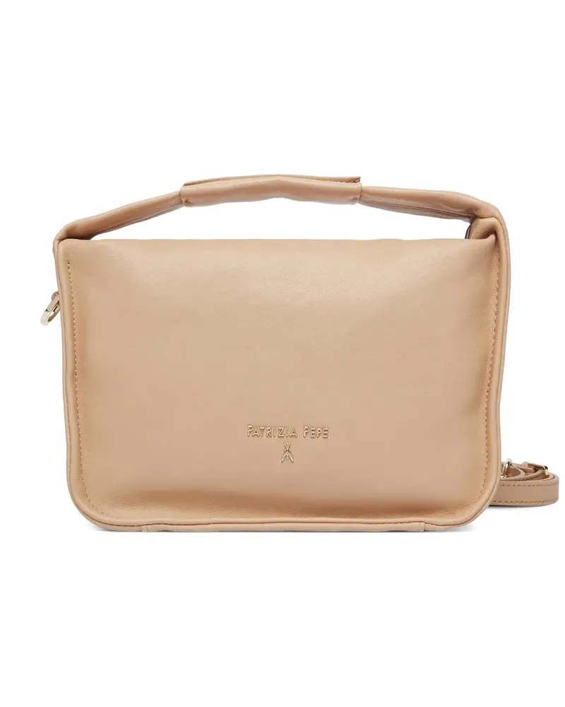 Patrizia Pepe logo-plaque tote bag - Nude Nude