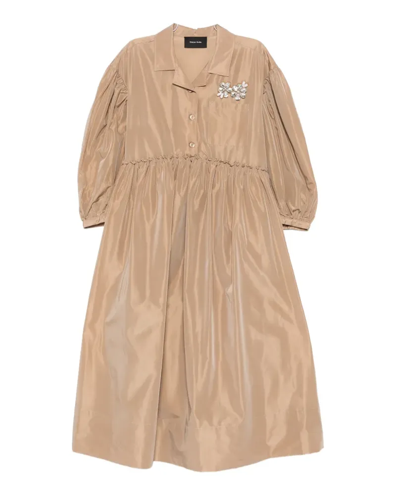 Simone Rocha embellished-detail midi dress - Nude Nude