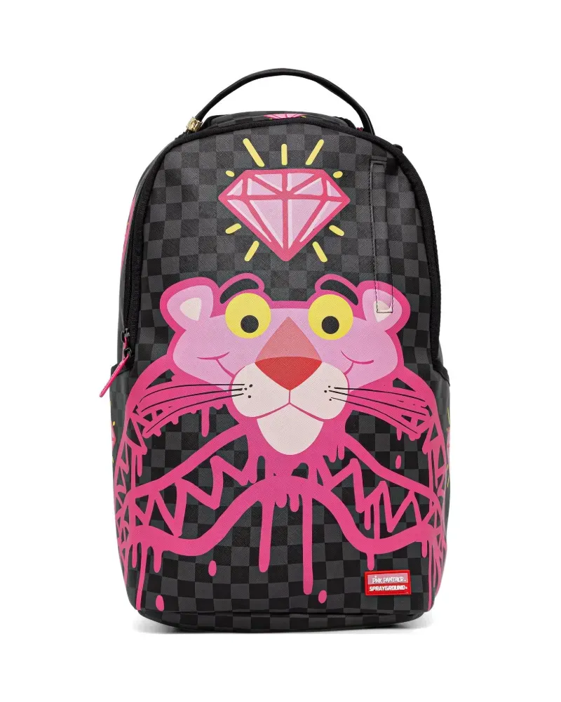 Sprayground Pink Panther checkered backpack - Schwarz Schwarz