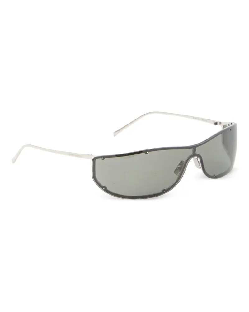 Saint Laurent SL 807 Sonnenbrille mit Shield-Gestell - Silber Silber