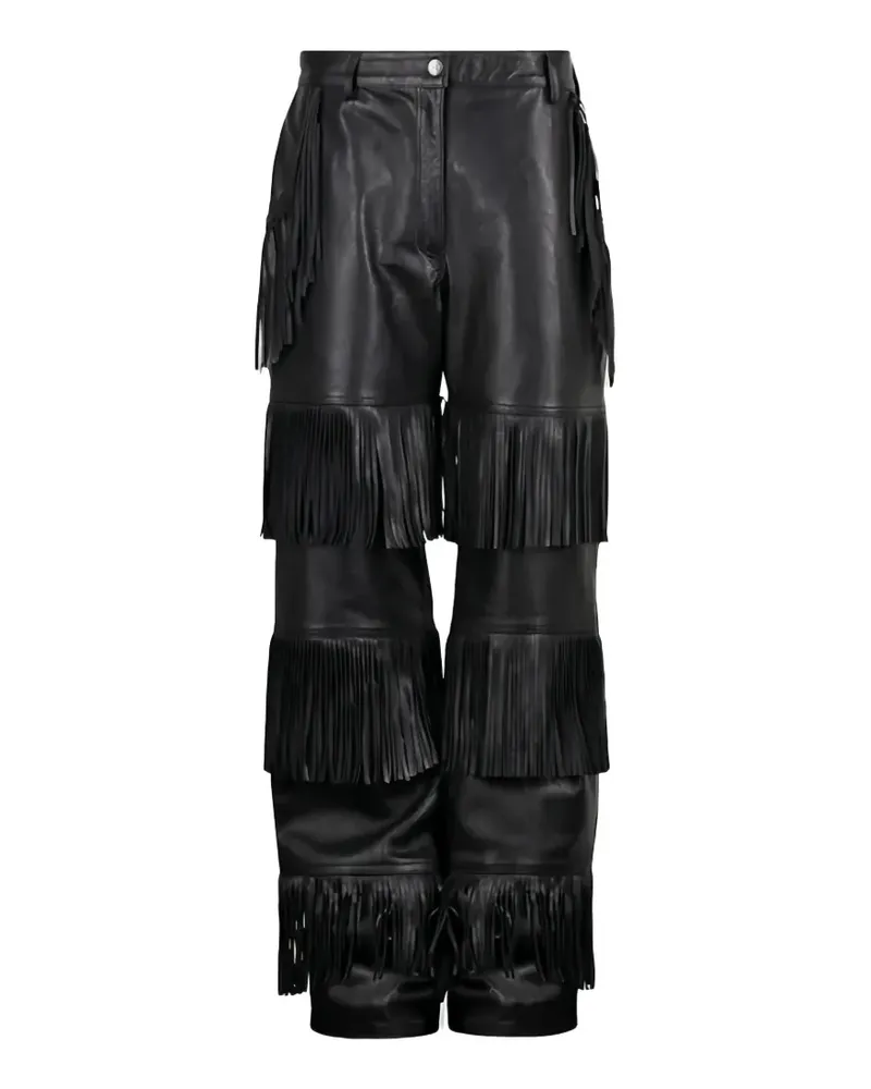 Martine Rose Hose mit Fransen - Schwarz Schwarz