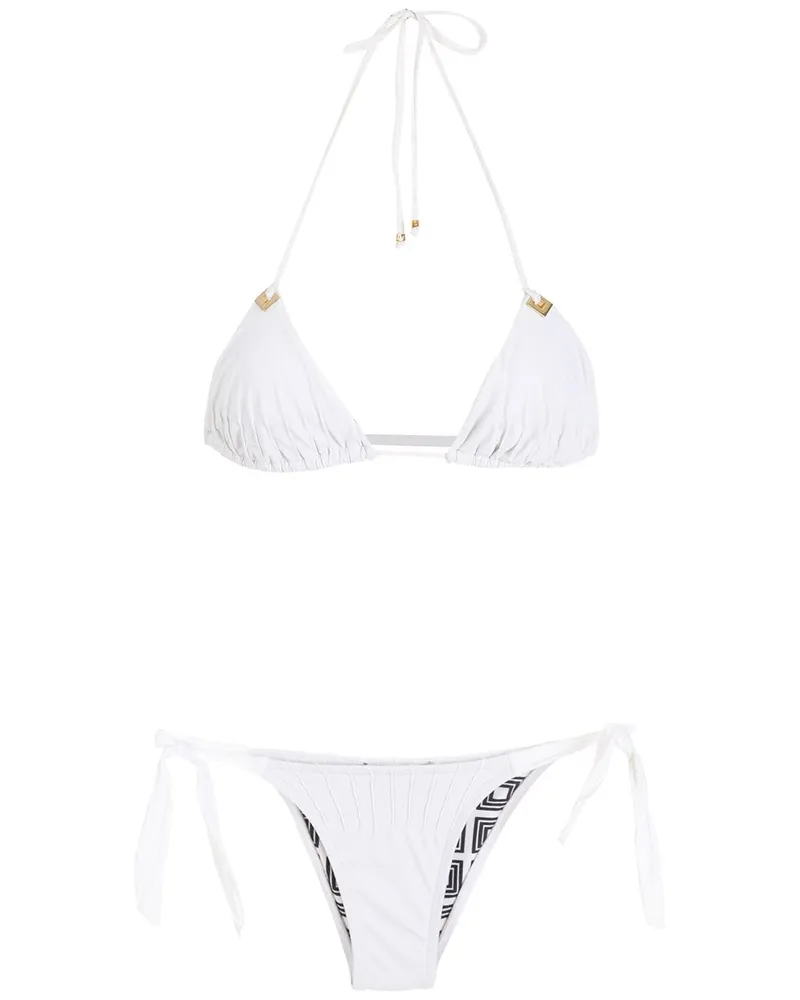 Amir Slama Triangel-Bikini mit Neckholder - Weiß Weiß